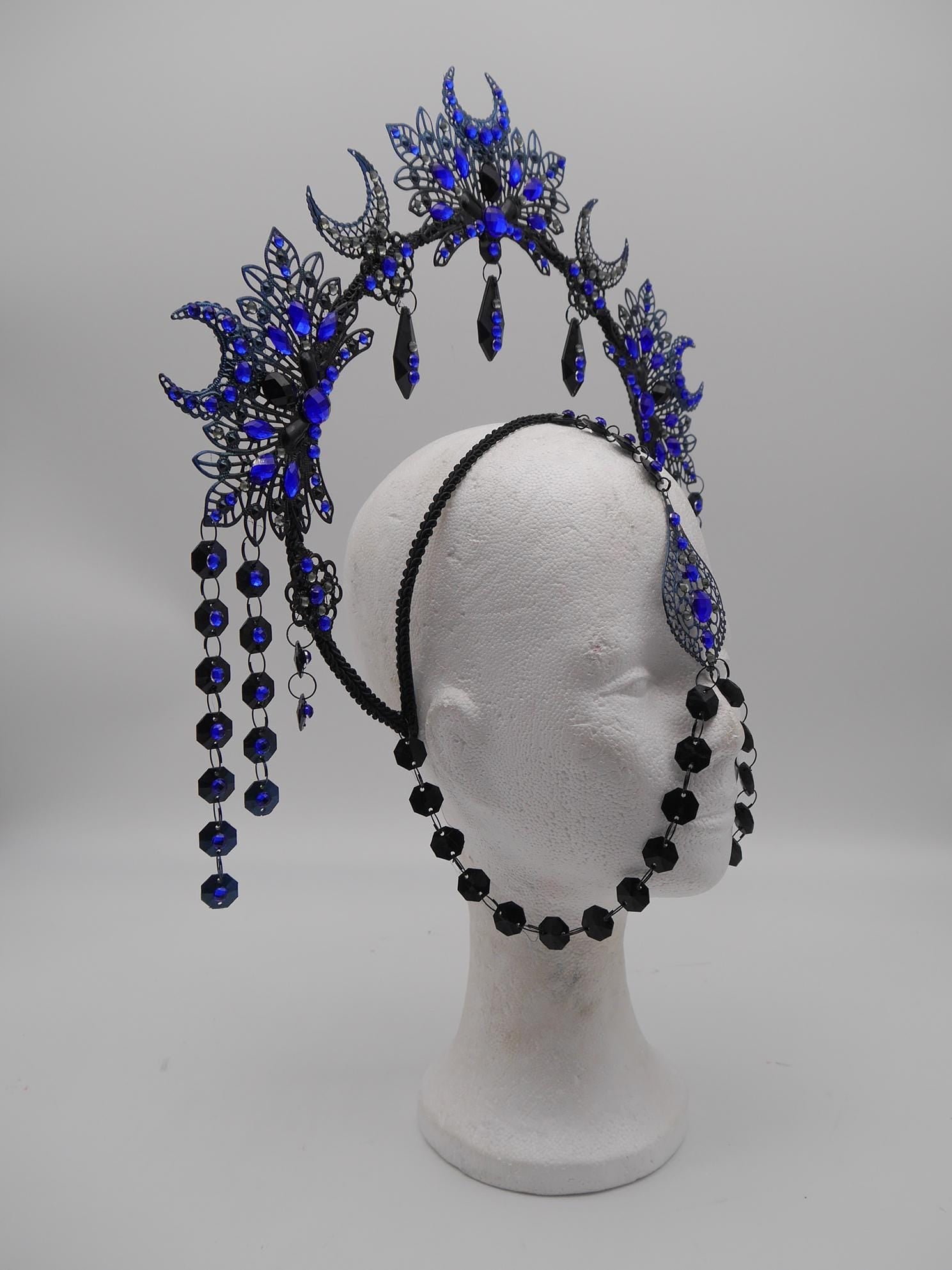 Nyx Moonshine Halo ~ Gothic Crown ~ black Royal Metal ~ vampir ~ Krone ~ Kranz ~ Kopfschmuck ~ Headdress ~ Fantasy~ goth