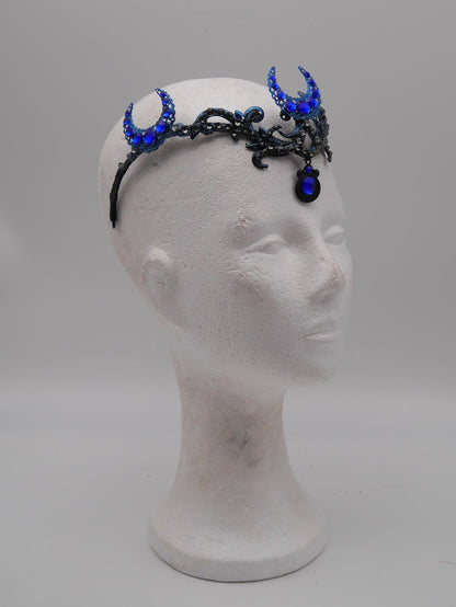 Nyx Tiara ~ Dark moon ~ Gothic Kopfschmuck ~ Goth ~ Mystischer Haarschmuck