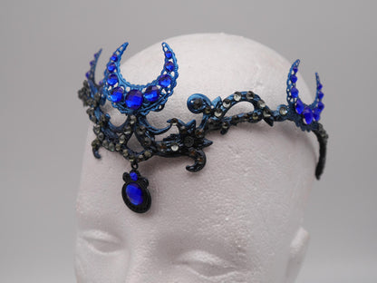 Nyx Tiara ~ Dark moon ~ Gothic Kopfschmuck ~ Goth ~ Mystischer Haarschmuck