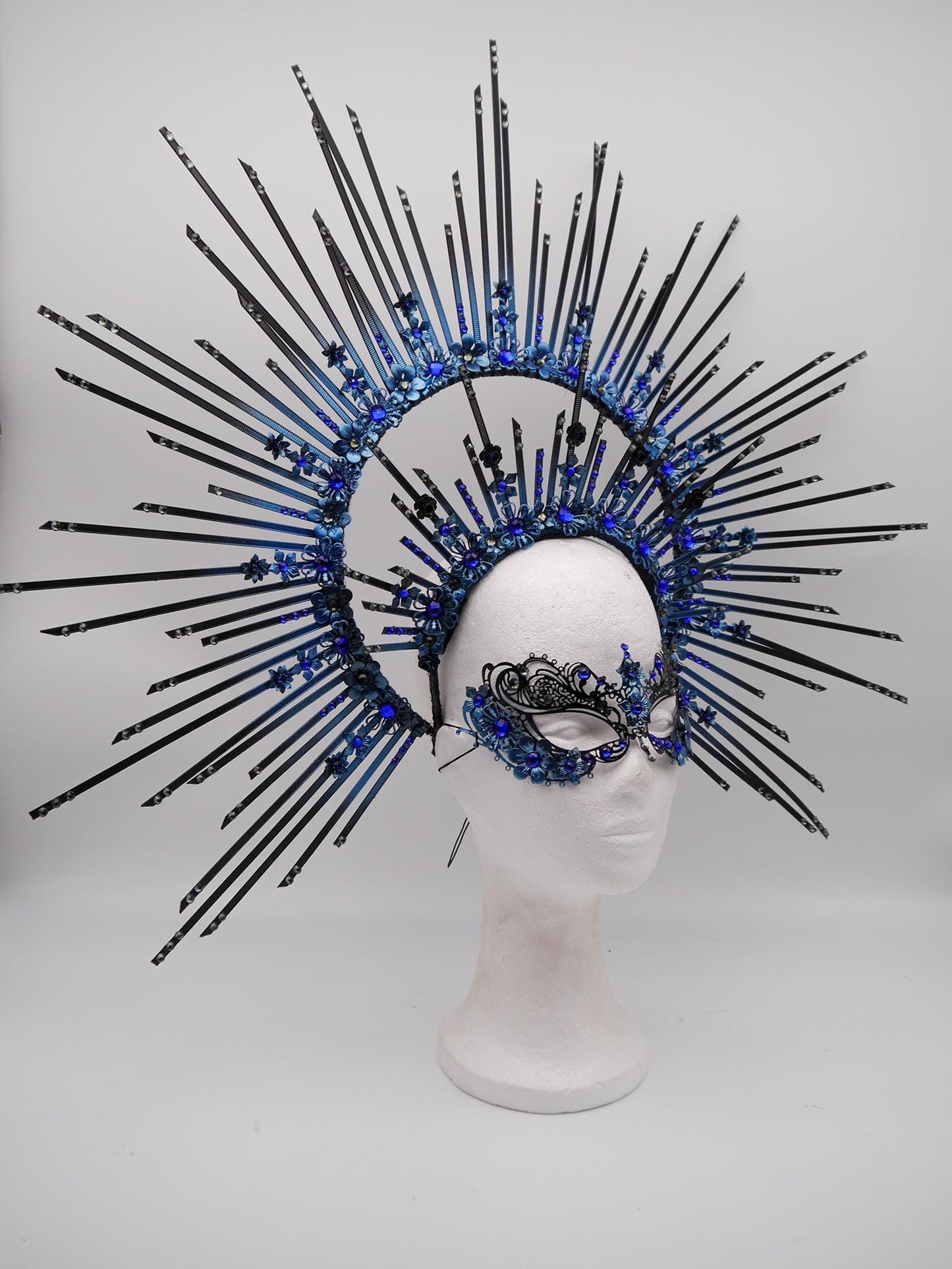 Dark Bloom Gothic Set ~ Nyx Collection ~ Maske ~ Headdress ~ Headpiece ~ Skull - Bones ~ goth ~ Kopfschmuck - festival ~ Devil