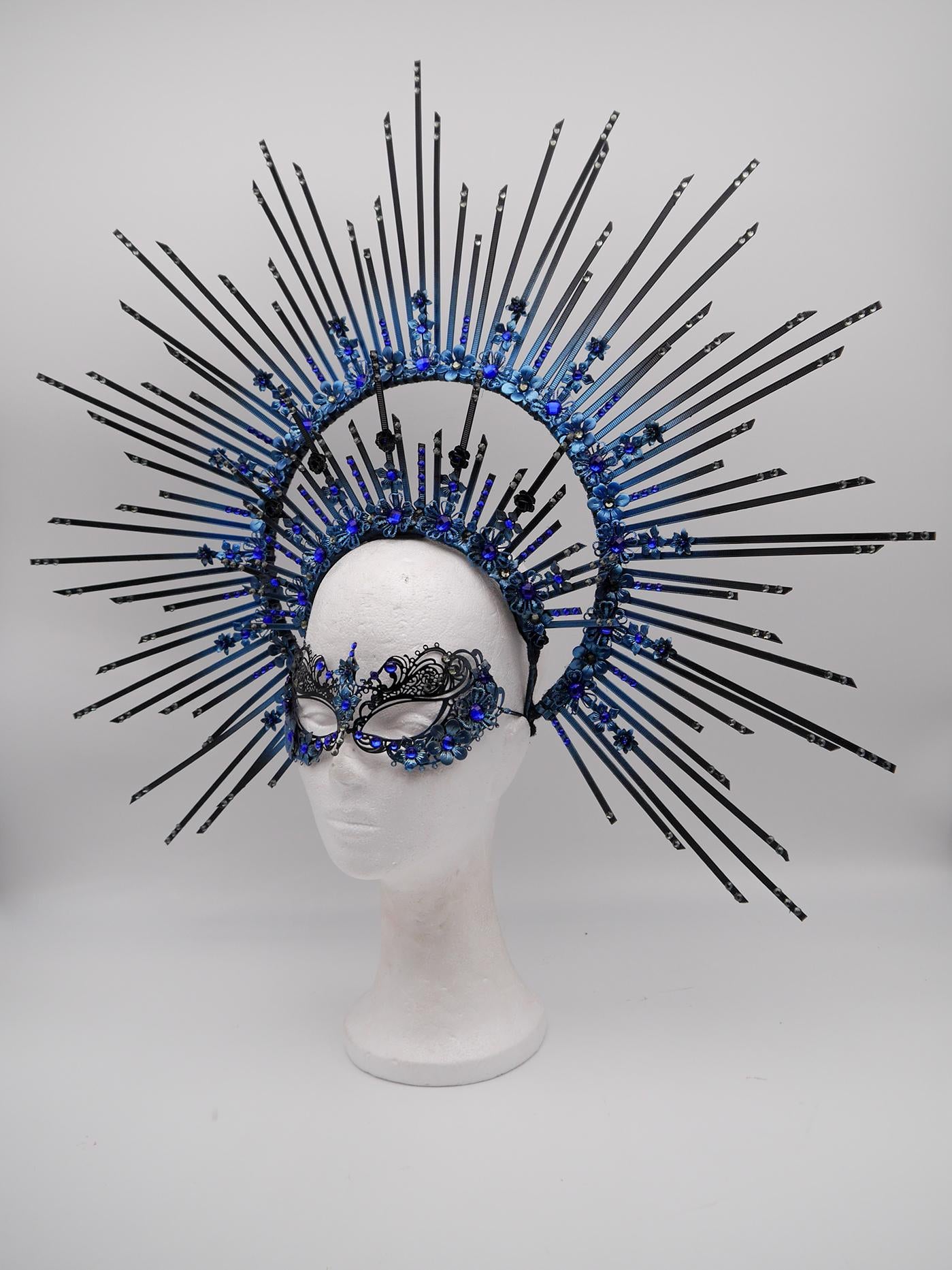 Dark Bloom Gothic Set ~ Nyx Collection ~ Maske ~ Headdress ~ Headpiece ~ Skull - Bones ~ goth ~ Kopfschmuck - festival ~ Devil