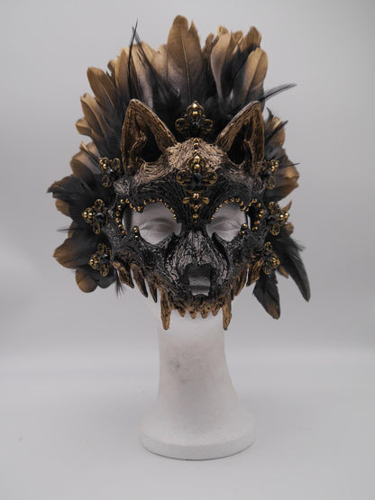 Black silber Cat Mask