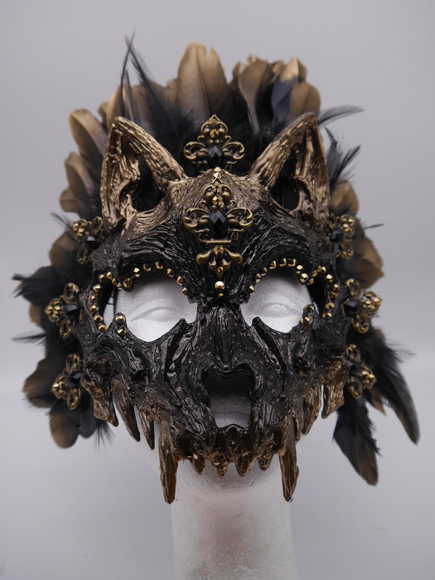 Black silber Cat Mask