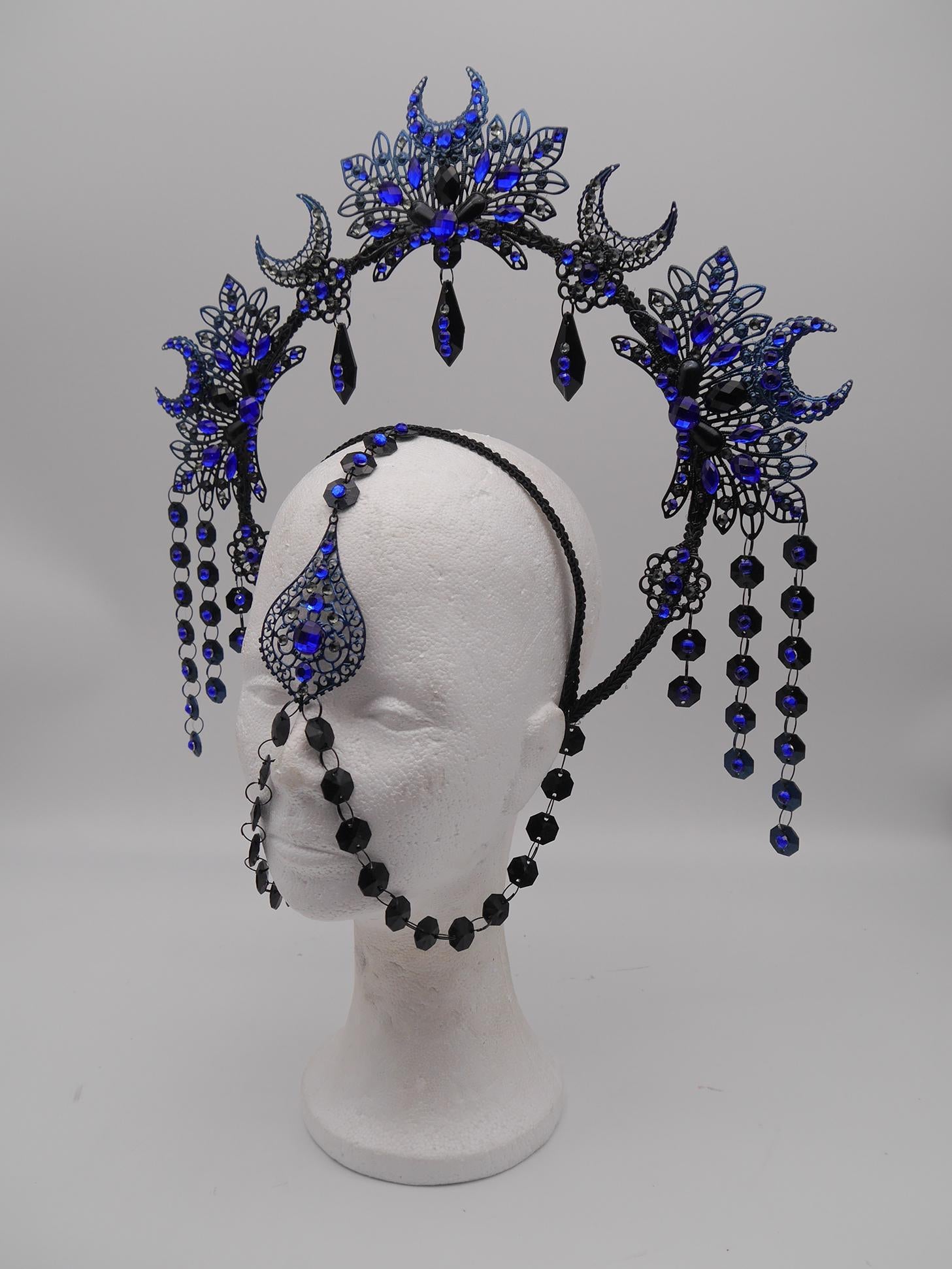 Nyx Moonshine Halo ~ Gothic Crown ~ black Royal Metal ~ vampir ~ Krone ~ Kranz ~ Kopfschmuck ~ Headdress ~ Fantasy~ goth