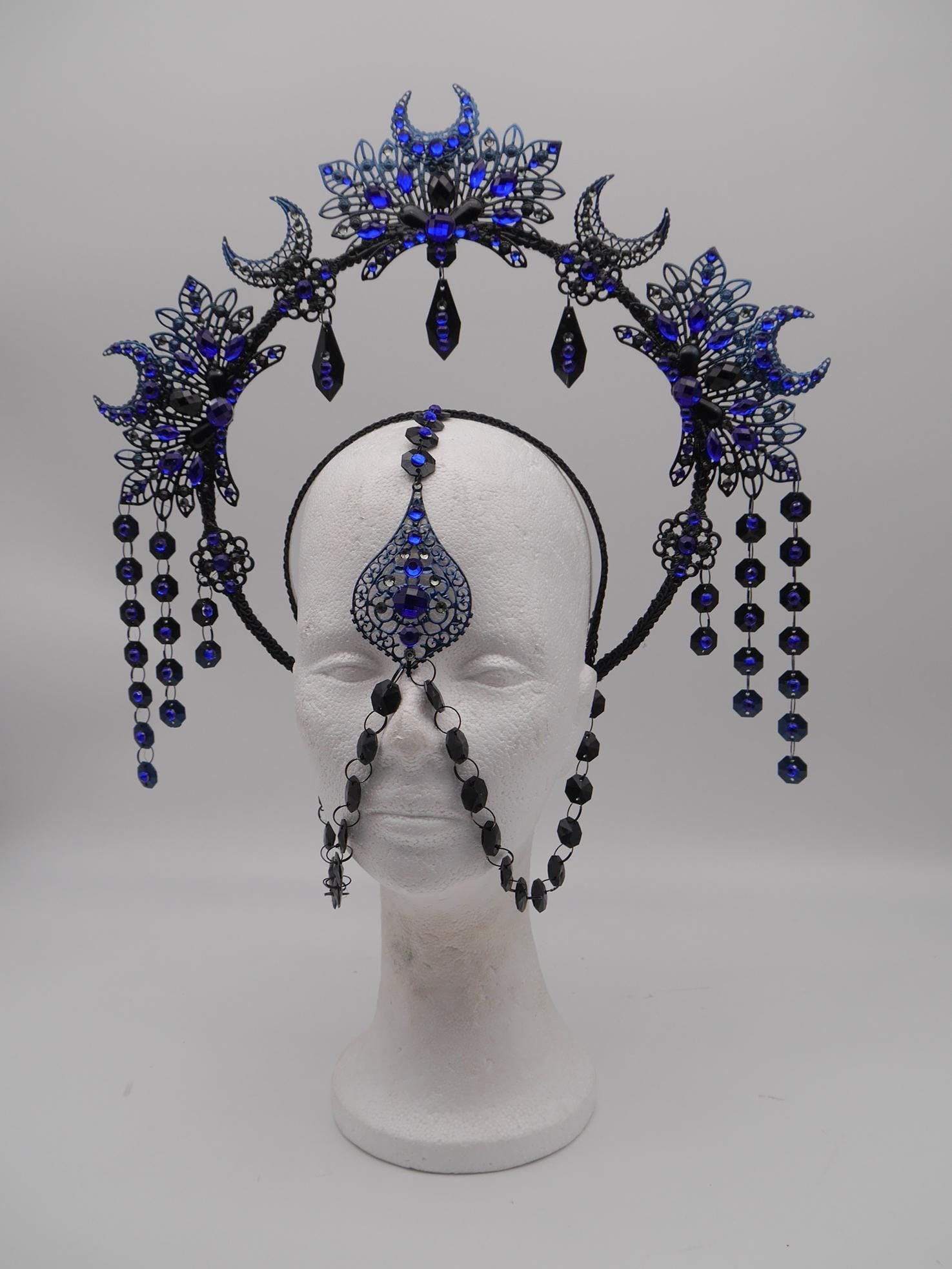 Nyx Moonshine Halo ~ Gothic Crown ~ black Royal Metal ~ vampir ~ Krone ~ Kranz ~ Kopfschmuck ~ Headdress ~ Fantasy~ goth