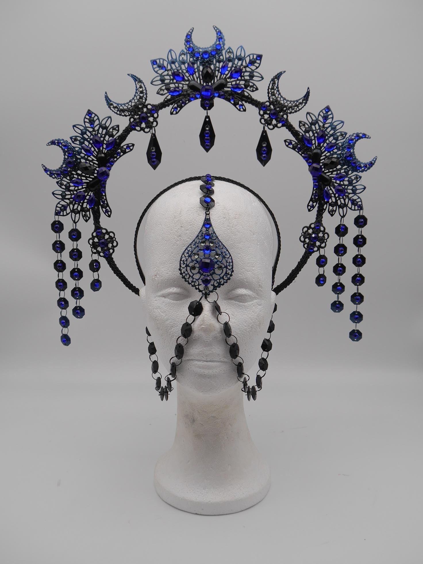 Nyx Moonshine Halo ~ Gothic Crown ~ black Royal Metal ~ vampir ~ Krone ~ Kranz ~ Kopfschmuck ~ Headdress ~ Fantasy~ goth