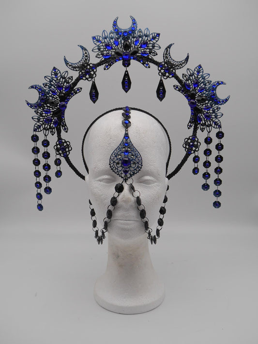 Nyx Moonshine Halo ~ Gothic Crown ~ black Royal Metal ~ vampir ~ Krone ~ Kranz ~ Kopfschmuck ~ Headdress ~ Fantasy~ goth