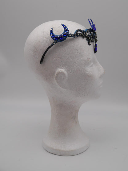 Nyx Tiara ~ Dark moon ~ Gothic Kopfschmuck ~ Goth ~ Mystischer Haarschmuck