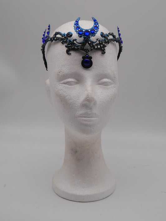 Nyx Tiara ~ Dark moon ~ Gothic Kopfschmuck ~ Goth ~ Mystischer Haarschmuck