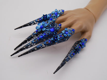 Dark Bloom Gothic Set ~ Nyx Collection ~ Maske ~ Headdress ~ Headpiece ~ Skull - Bones ~ goth ~ Kopfschmuck - festival ~ Devil