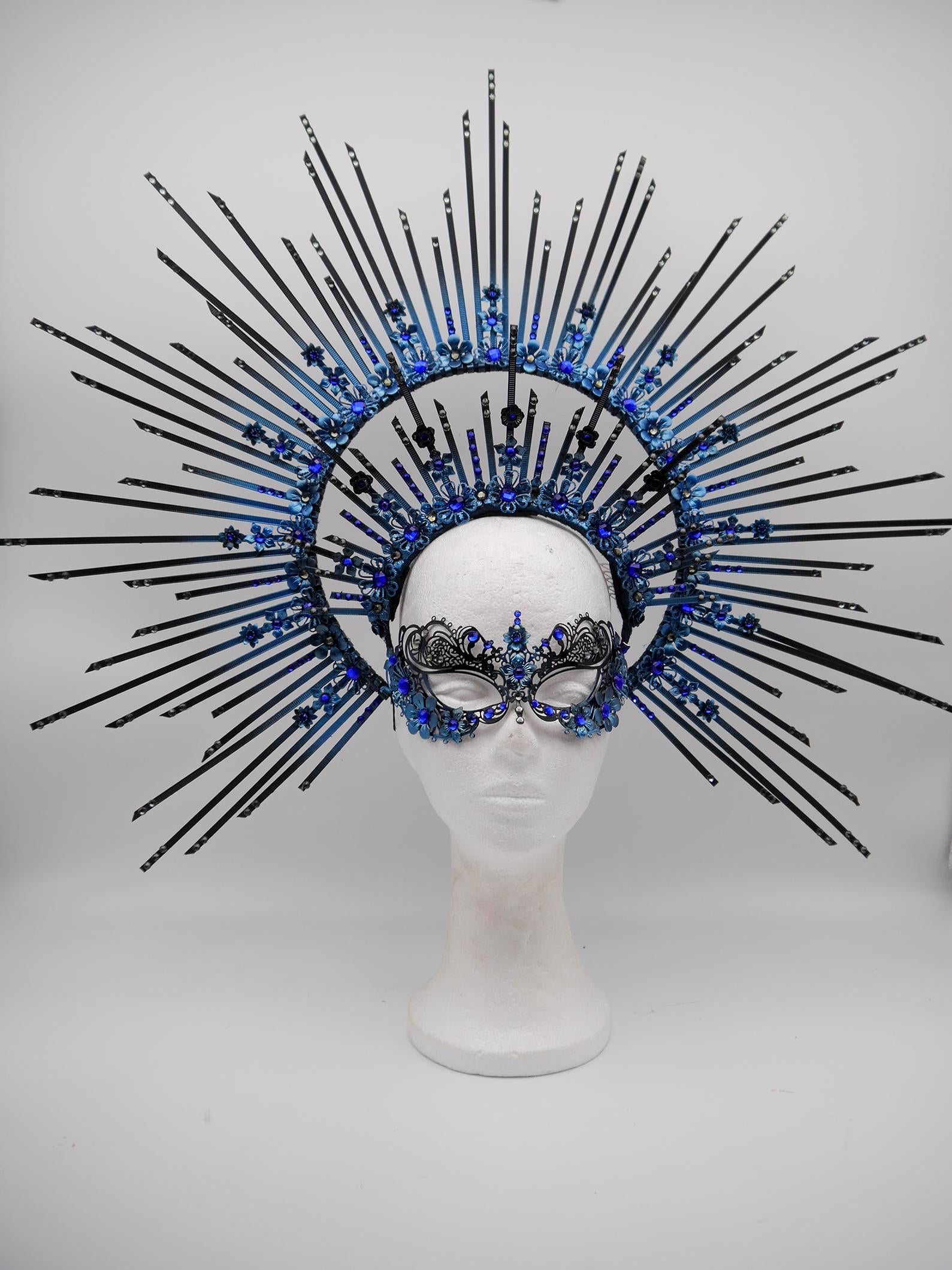 Dark Bloom Gothic Set ~ Nyx Collection ~ Maske ~ Headdress ~ Headpiece ~ Skull - Bones ~ goth ~ Kopfschmuck - festival ~ Devil