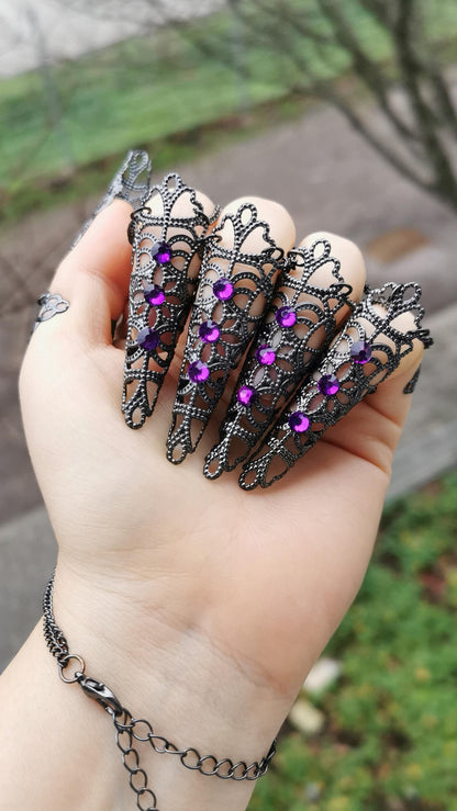 dark gothic Nails (1pc = 1 Full Hand Piece)