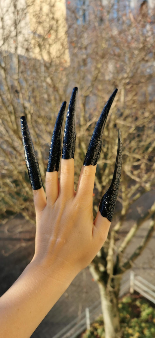 5pc gothic Dragon Claws ~ devil Nails ~ Tips ~ Nail Art ~