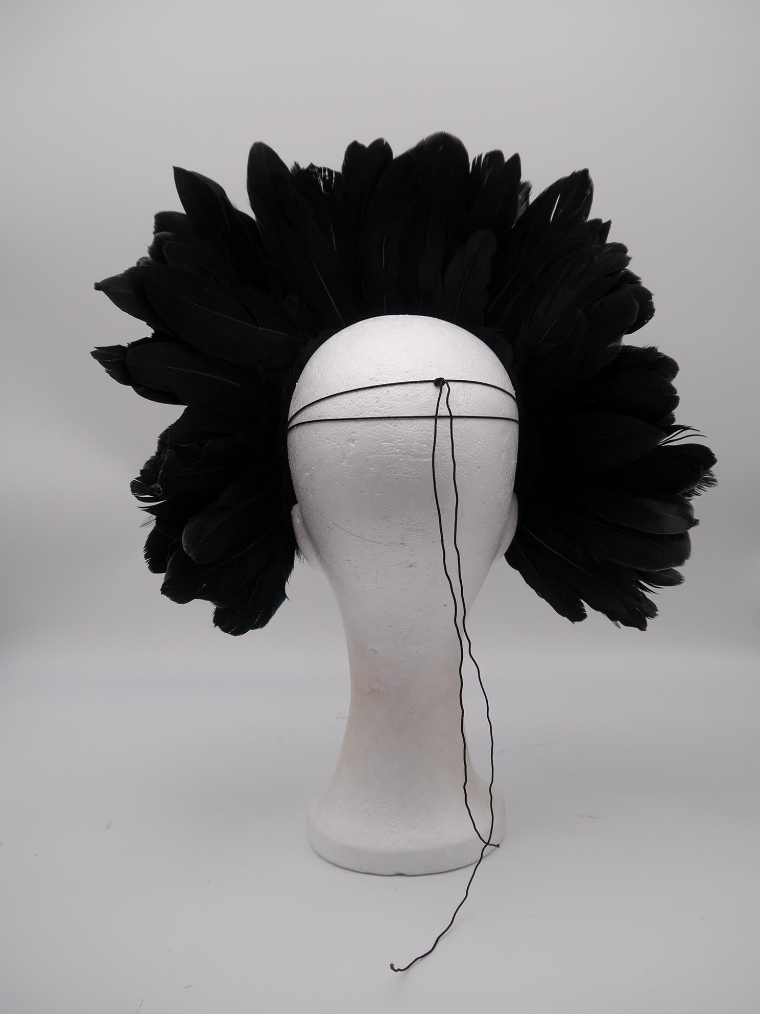 Black silver Cat Mask ~ Boho Maske ~ Headdress ~ Headpiece ~ Skull - Bones ~ wolves ~ wolf ~ Kopfschmuck