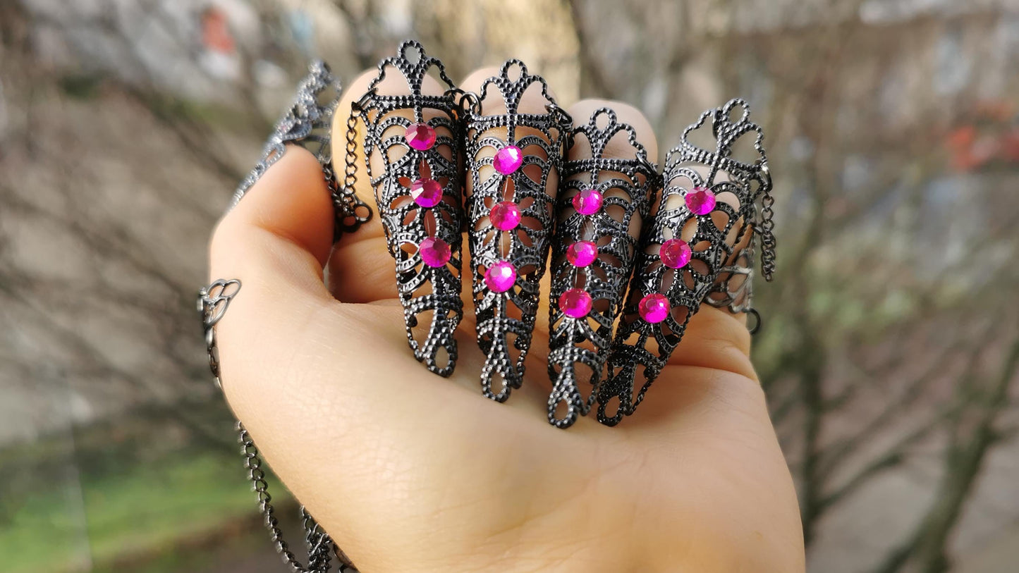 dark gothic Nails (1pc = 1 Full Hand Piece)