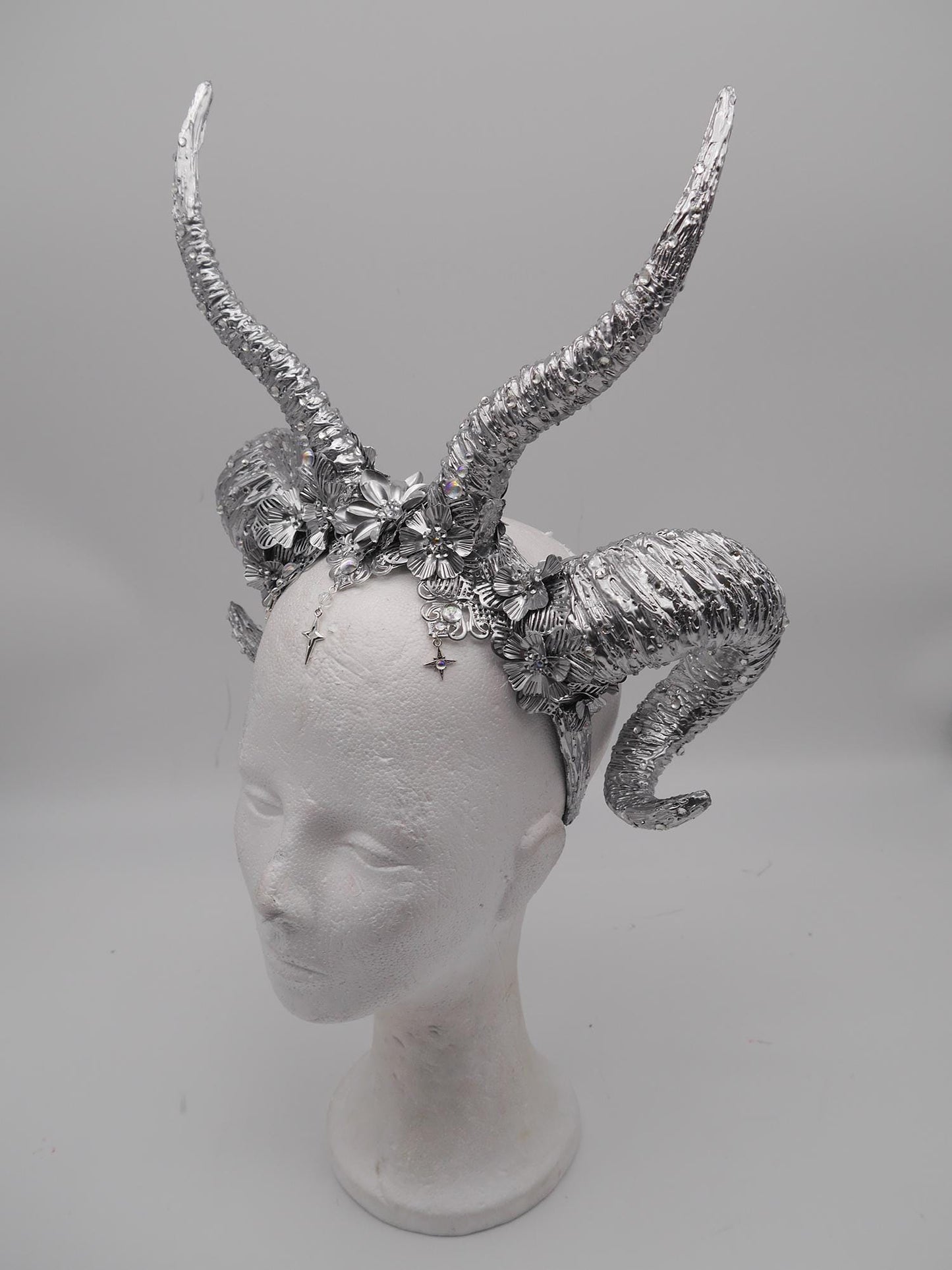 frozen Light dragon Horns ~ winter goddess ~ Ice Gothic Hörner ~ Fantasy ~ Kopfschmuck ~ Dämon ~ Hexe ~ Festival ~ Maleficent - double horns