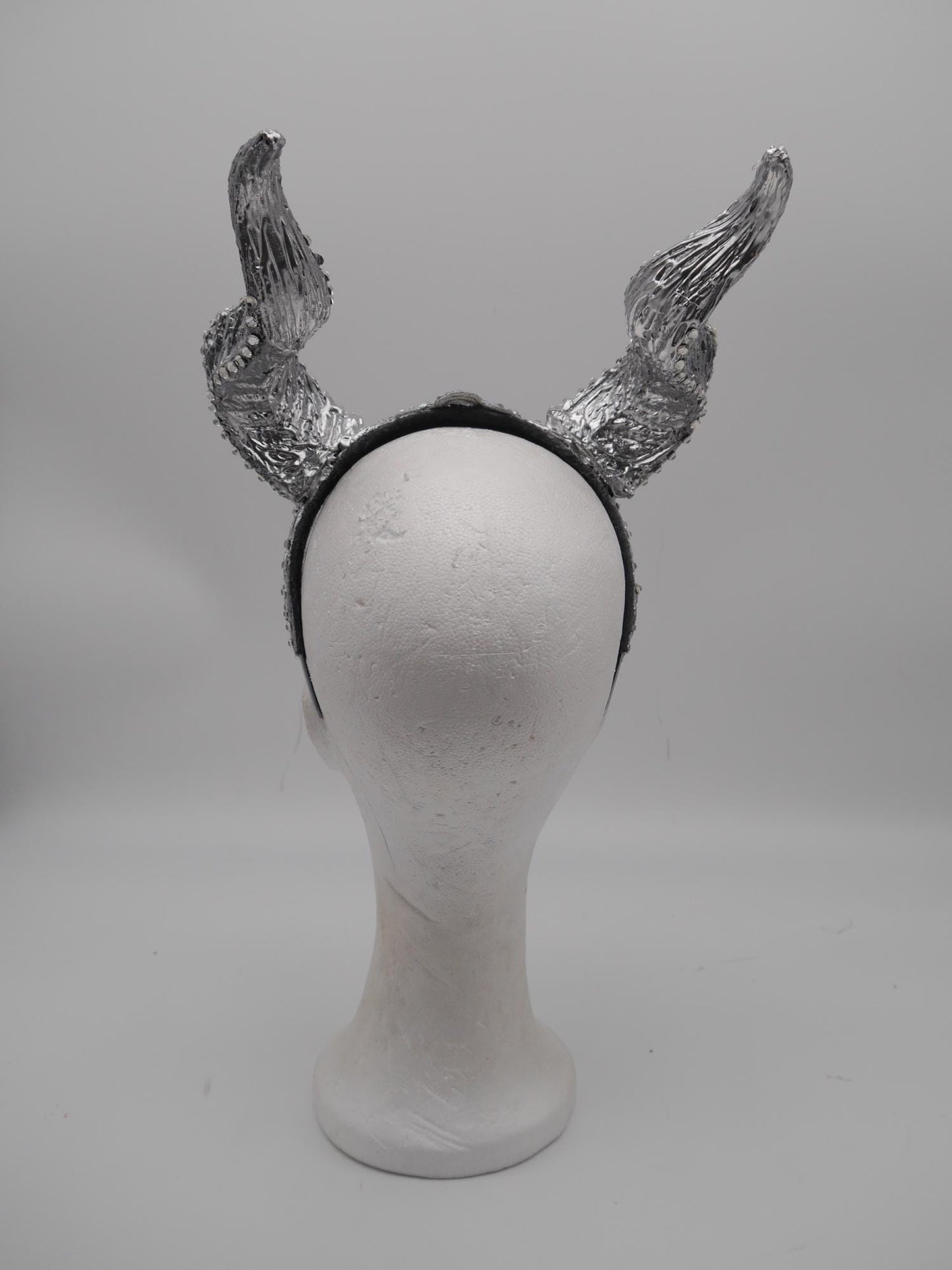 Frozen Light Dragon Headdress ~ winter gothic Horns ~ Ice Queen of Darkness ~ goth ~ occult Headpiece