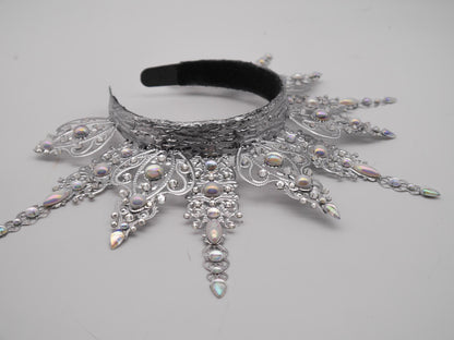 frozen Light Halo - Crown ~ winter Royal Metal halo ~ Krone ~ Kranz ~ Kopfschmuck ~ Headdress ~ Heiligenschein ~ gothic ~ goth