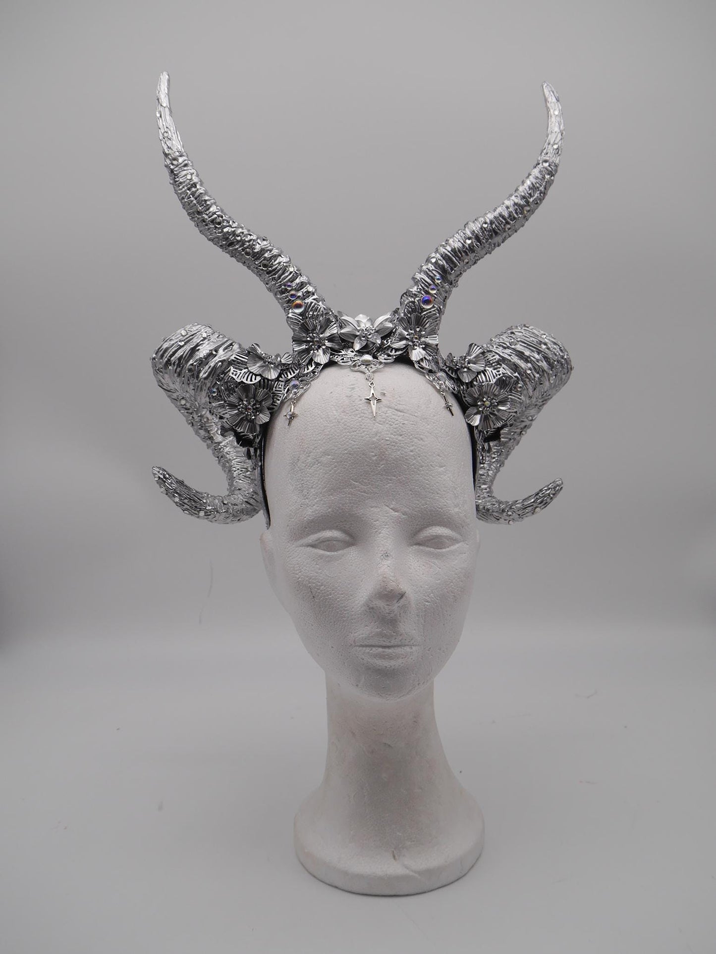 frozen Light dragon Horns ~ winter goddess ~ Ice Gothic Hörner ~ Fantasy ~ Kopfschmuck ~ Dämon ~ Hexe ~ Festival ~ Maleficent - double horns