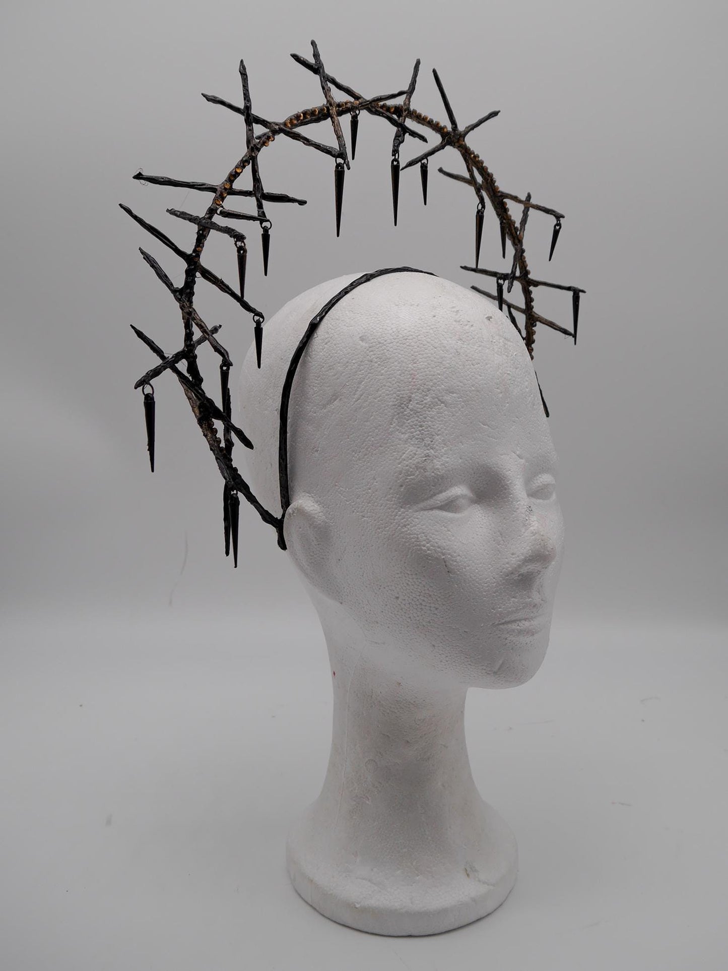 Thorn Double Halo - gothic headpiece - goth - witch - wicca - Royal gloriole - crown - Krone - Kranz -