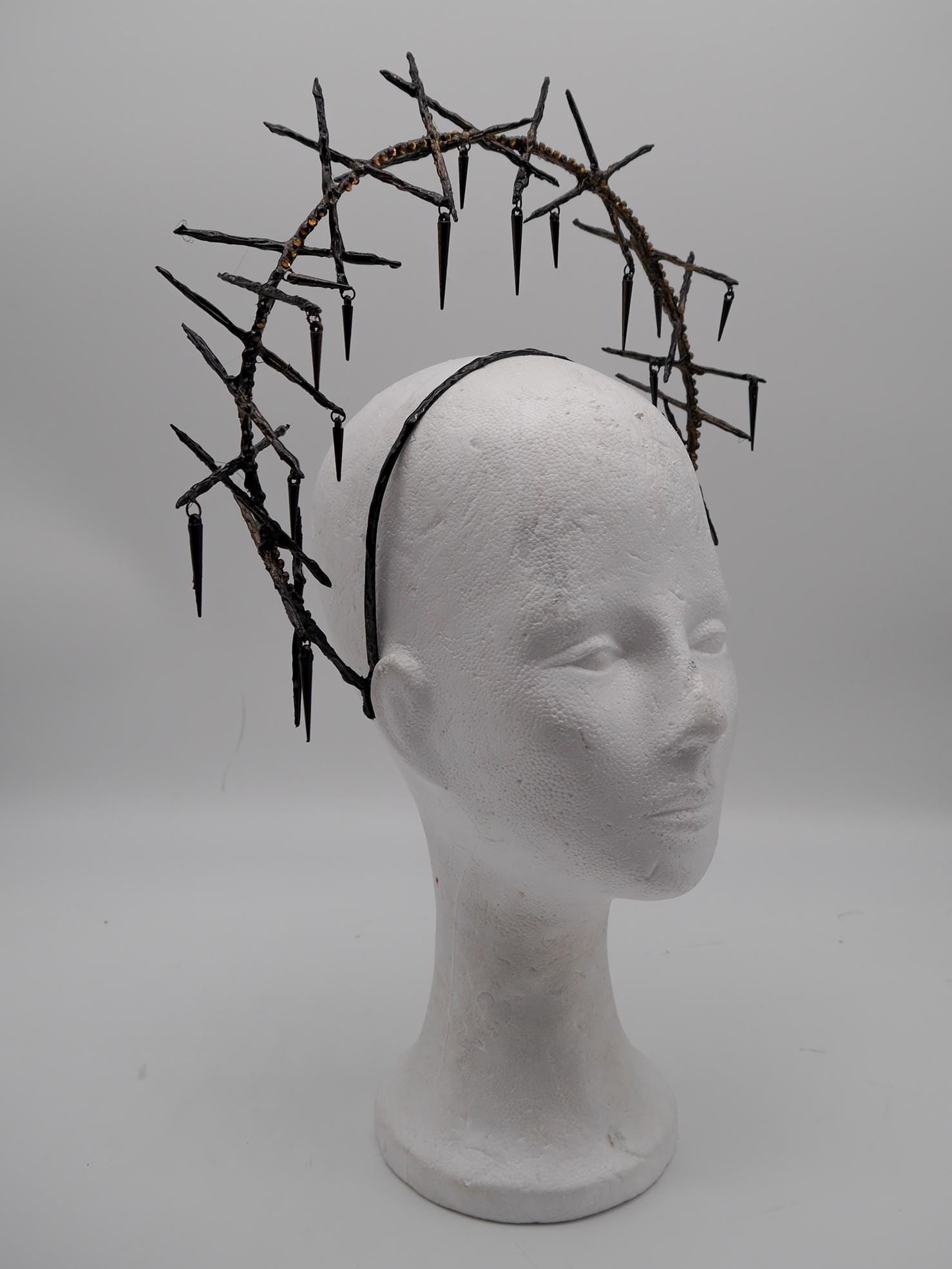 Thorn Double Halo - gothic headpiece - goth - witch - wicca - Royal gloriole - crown - Krone - Kranz -