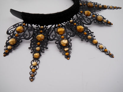 Dark brown gothic Halo - Crown ~ witchy Royal Metal halo ~ Krone ~ Kranz ~ Kopfschmuck ~ Headdress ~ Heiligenschein ~ goth