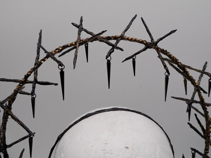 Thorn Double Halo - gothic headpiece - goth - witch - wicca - Royal gloriole - crown - Krone - Kranz -