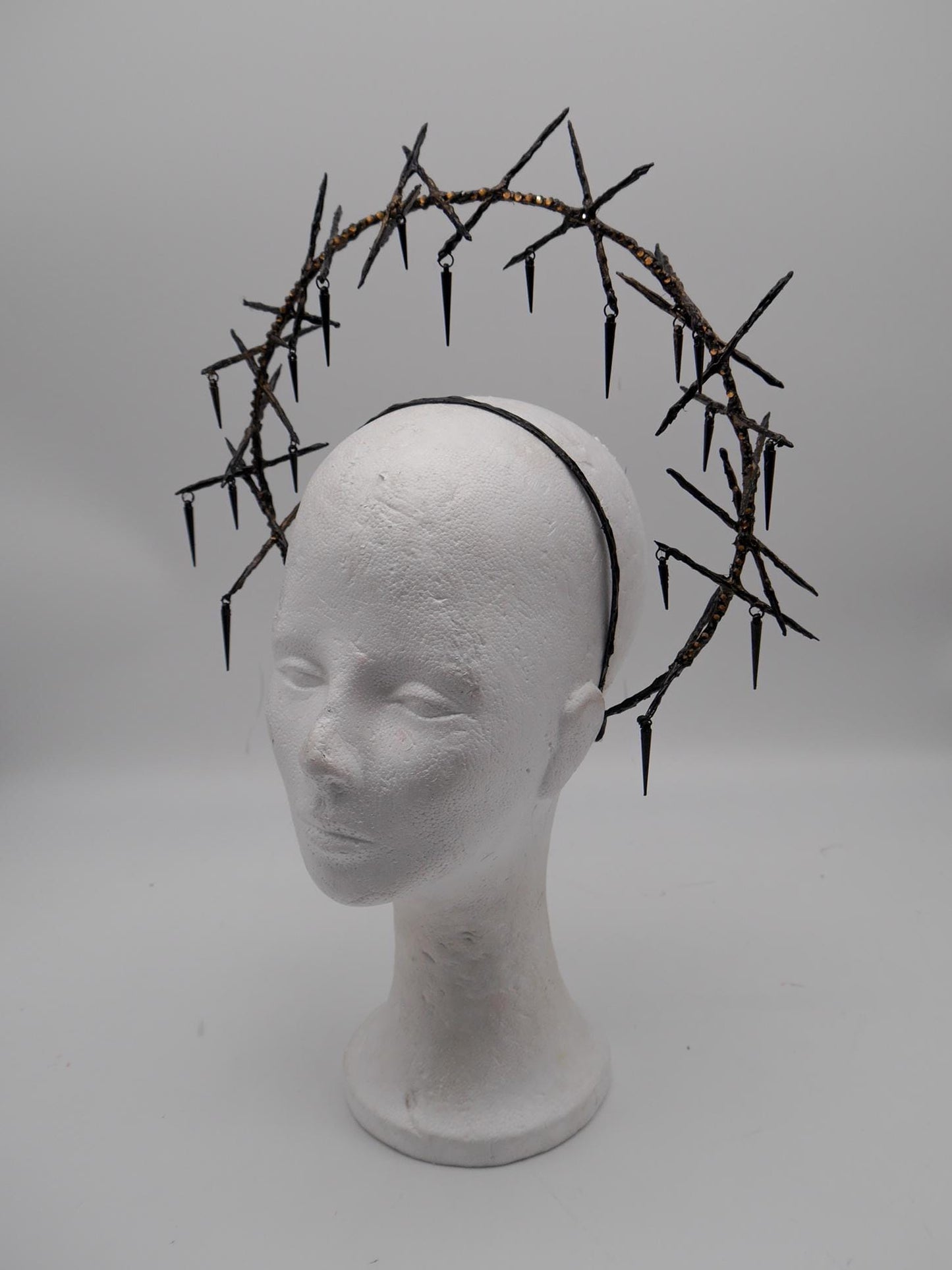 Thorn Double Halo - gothic headpiece - goth - witch - wicca - Royal gloriole - crown - Krone - Kranz -