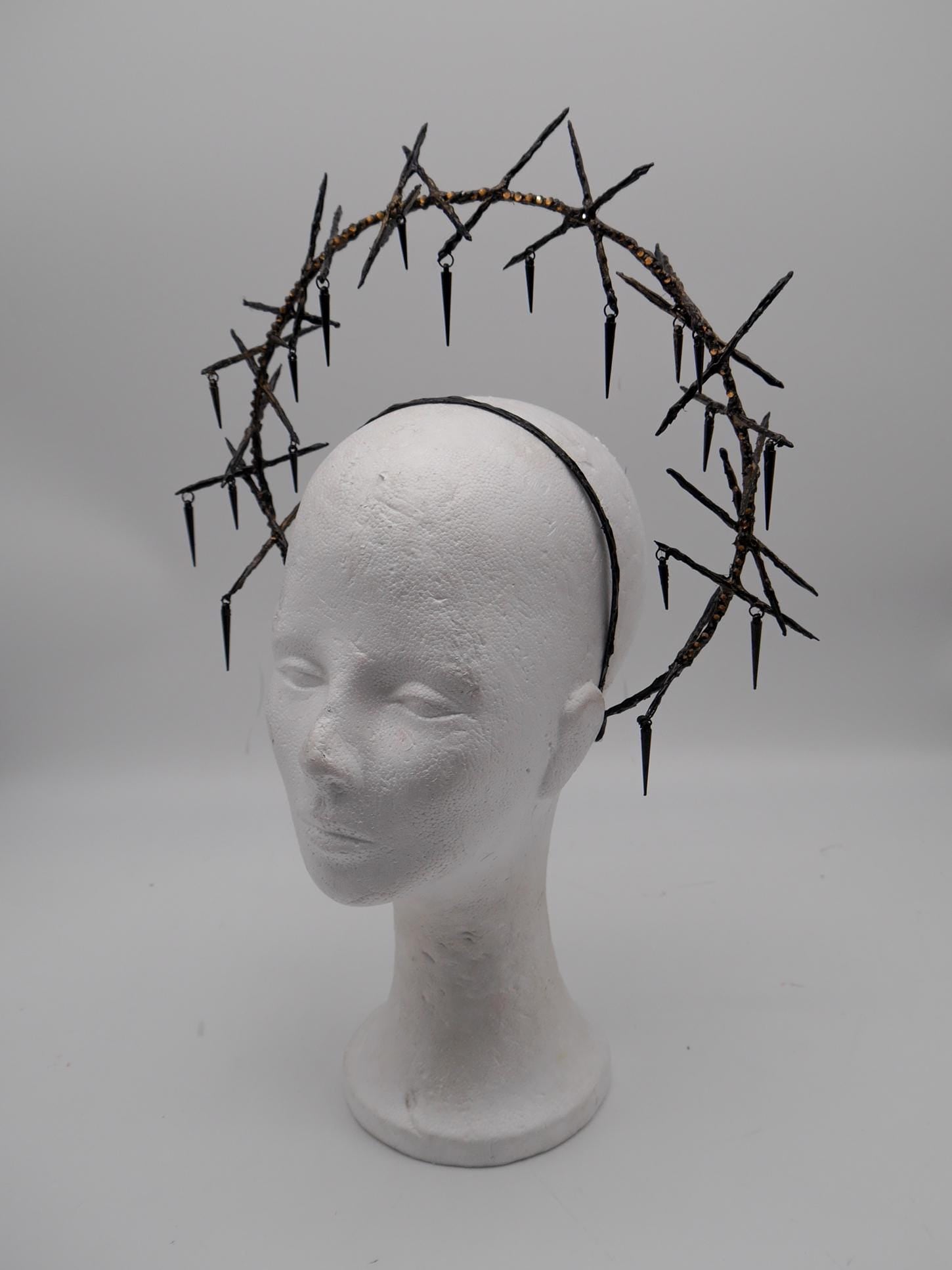 Thorn Double Halo - gothic headpiece - goth - witch - wicca - Royal gloriole - crown - Krone - Kranz -