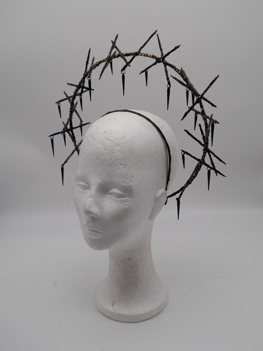 Thorn Double Halo - gothic headpiece - goth - witch - wicca - Royal gloriole - crown - Krone - Kranz -