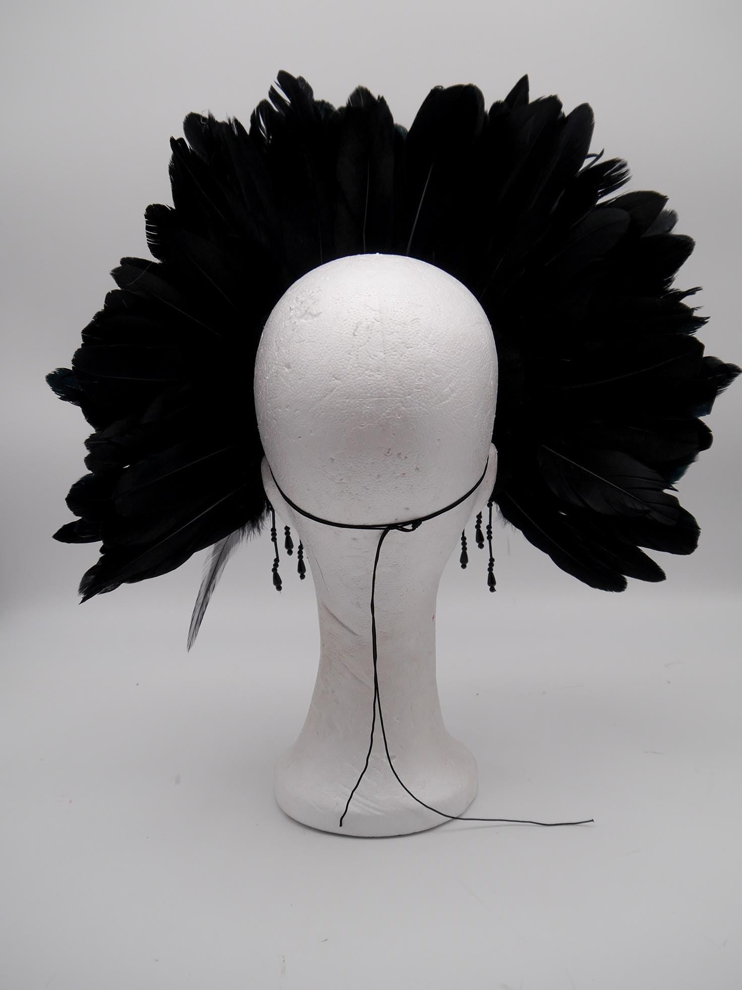 Raven Mask ~ Crow ~ Rabe ~ Vogel ~ Maske ~ Headdress ~ Headpiece ~ Skull - Bones ~ festival ~ Kopfschmuck ~ Teufel