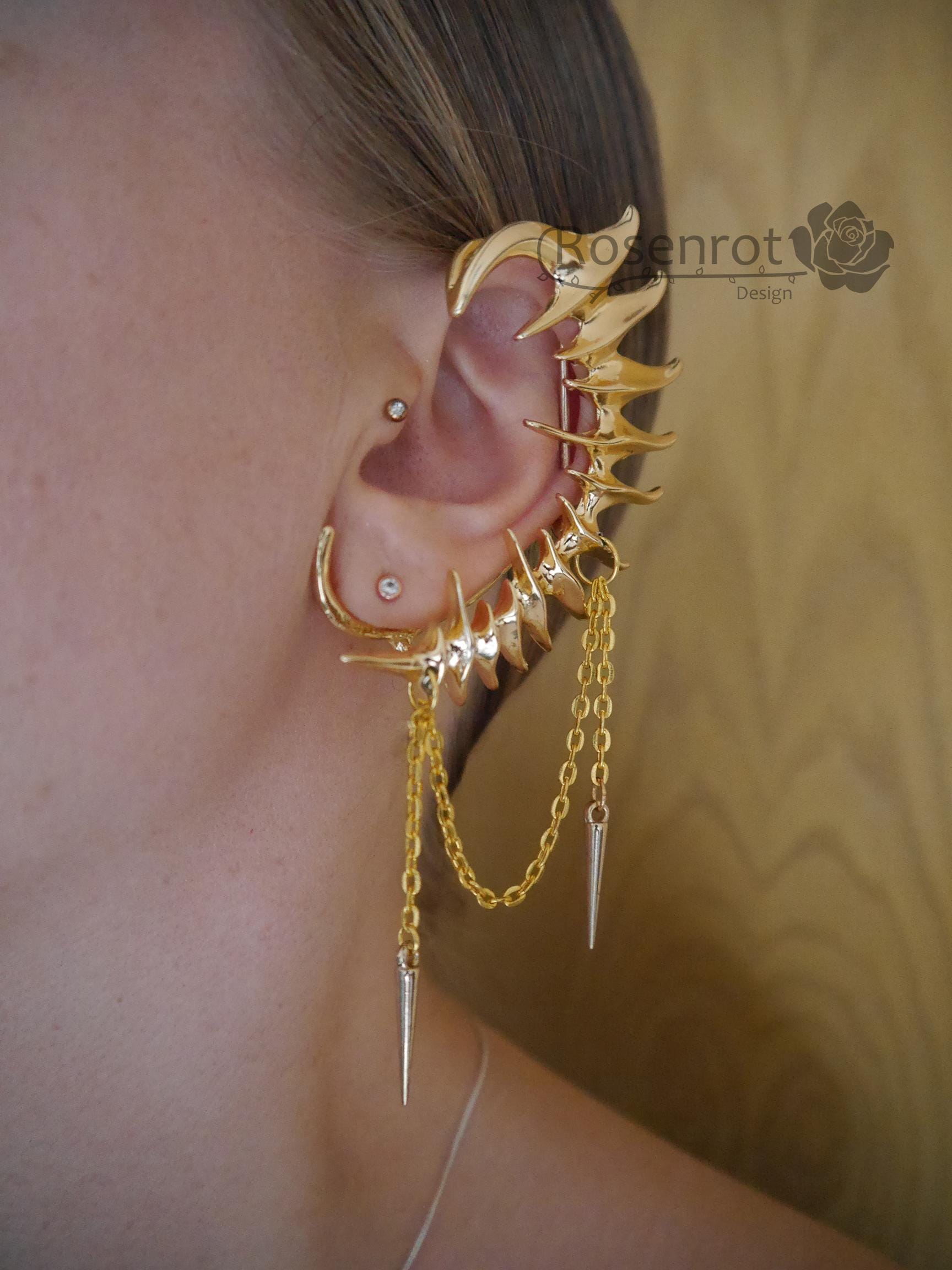 K-Pop Earcuff – Left Ear – Handmade - Ohrring - Fantasy - Gothic