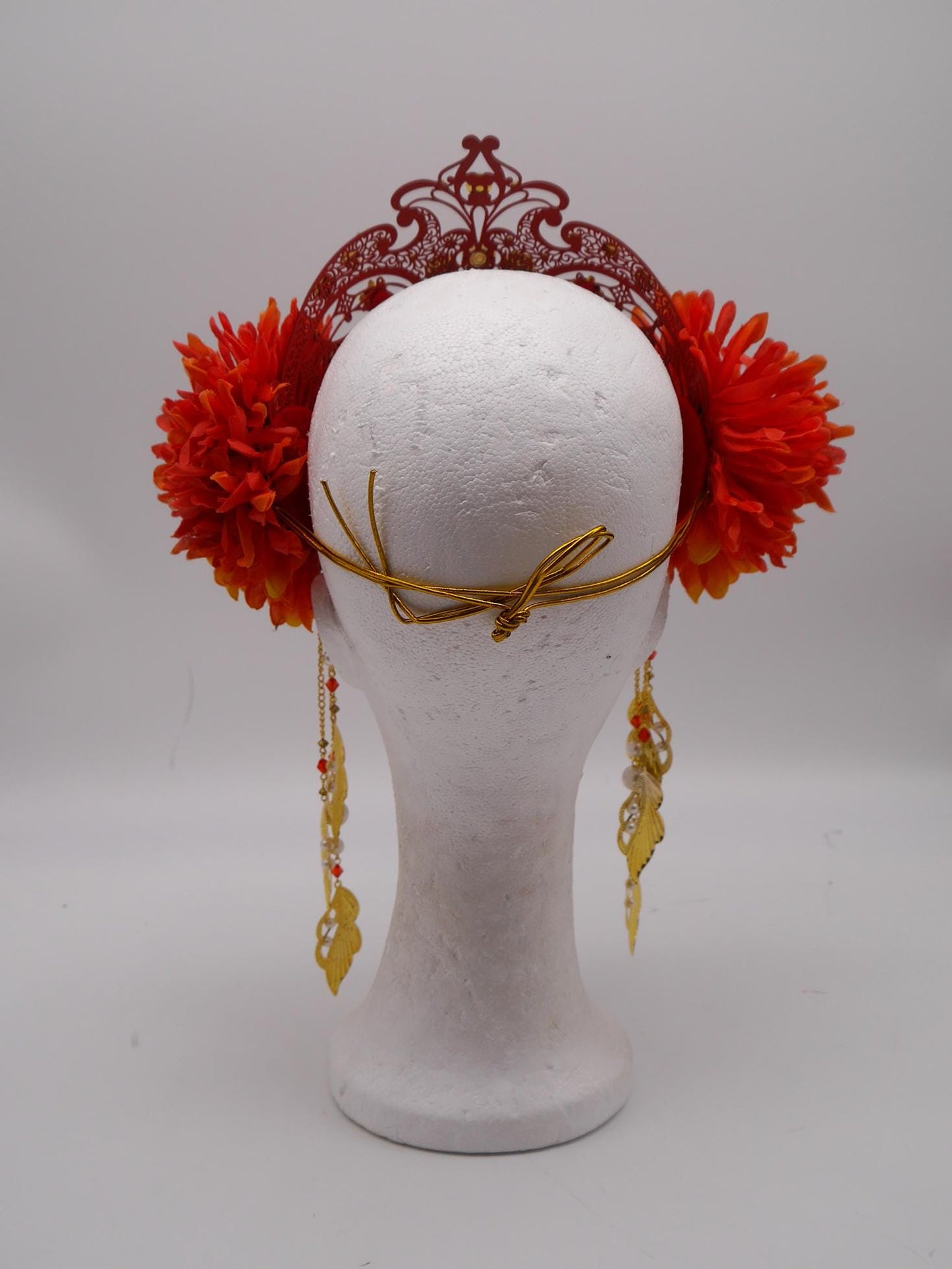 red Romantic fairy headpiece - elv diadem - mystic Crown