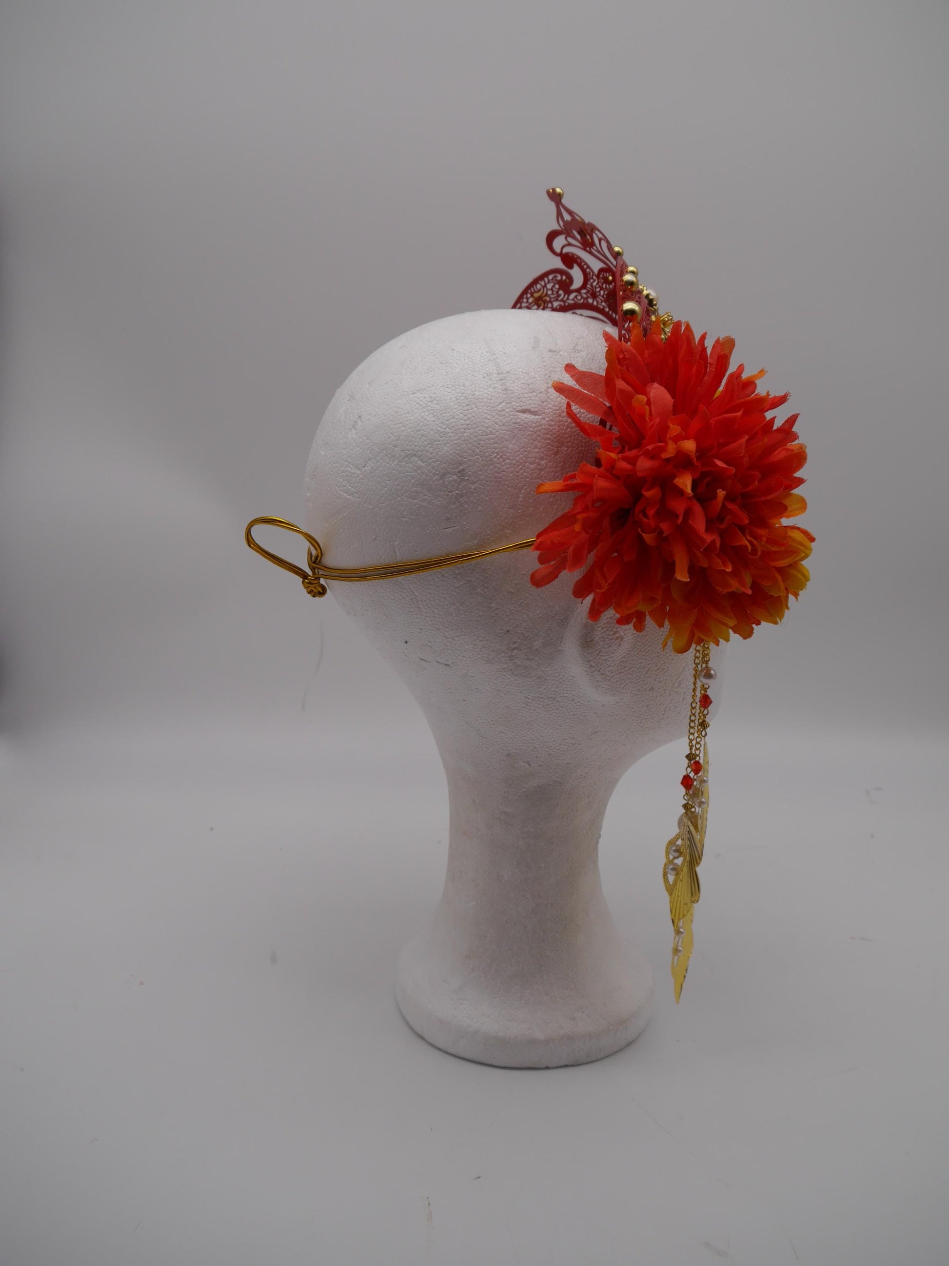 red Romantic fairy headpiece - elv diadem - mystic Crown