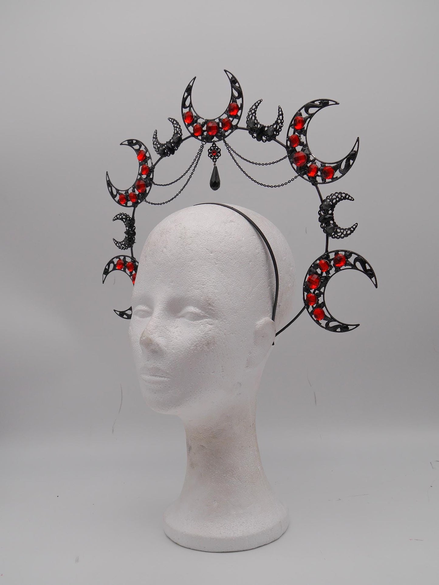 Vampire Moonshine Halo ~ Gothic Crown ~ black Royal Metal ~ vampir ~ Krone ~ Kranz ~ Kopfschmuck ~ Headdress ~ Fantasy~ goth