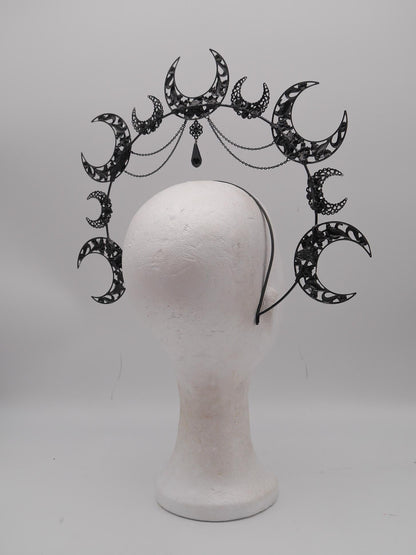 Vampire Moonshine Halo ~ Gothic Crown ~ black Royal Metal ~ vampir ~ Krone ~ Kranz ~ Kopfschmuck ~ Headdress ~ Fantasy~ goth