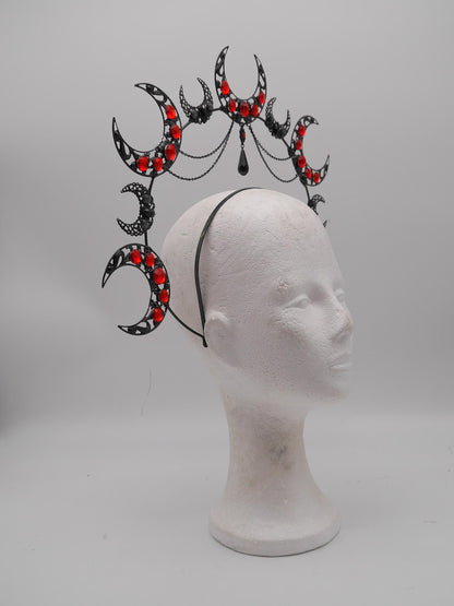Vampire Moonshine Halo ~ Gothic Crown ~ black Royal Metal ~ vampir ~ Krone ~ Kranz ~ Kopfschmuck ~ Headdress ~ Fantasy~ goth