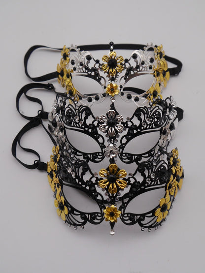 Handmade Victorian Mask – Filigree Metal Masquerade Mask (Bridgerton-Inspired) Gothic Filigree Masquerade