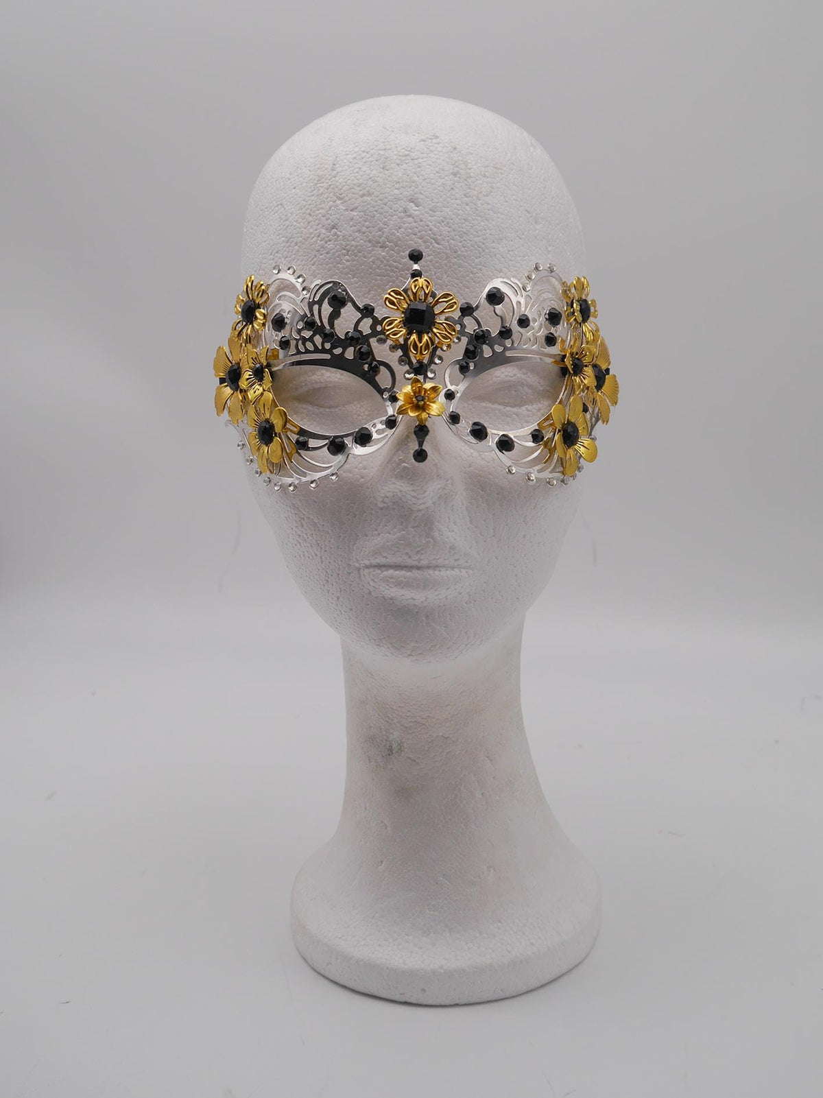 Handmade Victorian Mask – Filigree Metal Masquerade Mask (Bridgerton-Inspired) Gothic Filigree Masquerade