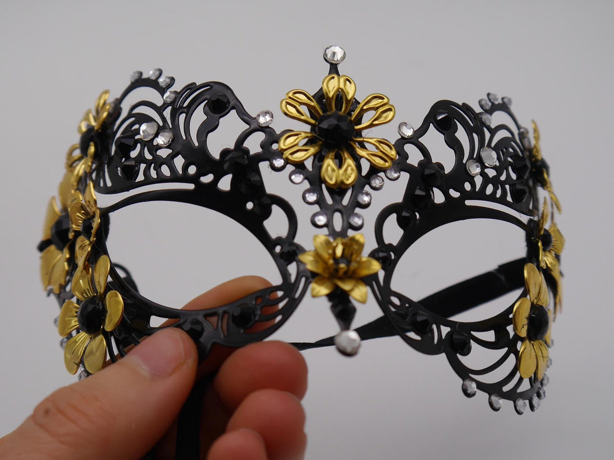Handmade Victorian Mask – Filigree Metal Masquerade Mask (Bridgerton-Inspired) Gothic Filigree Masquerade