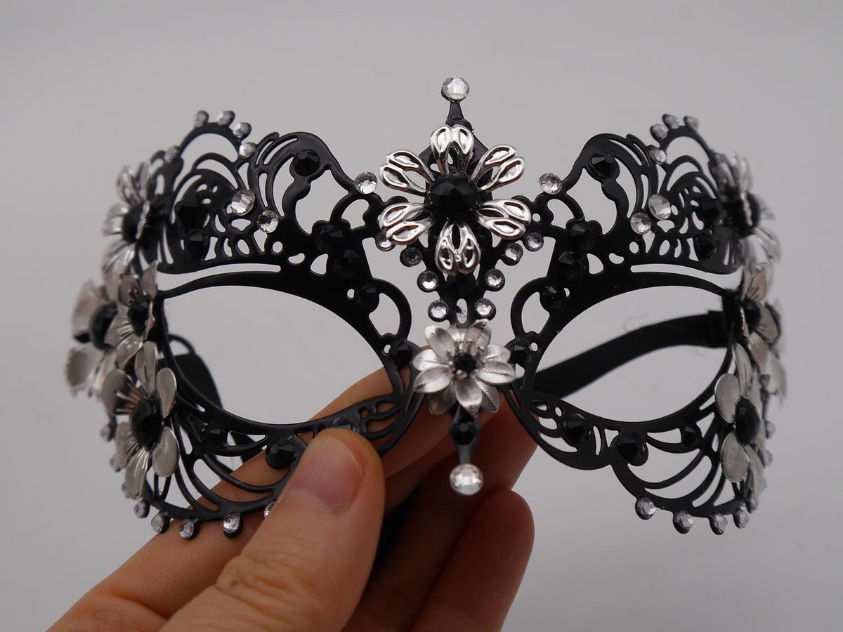 Handmade Victorian Mask – Filigree Metal Masquerade Mask (Bridgerton-Inspired) Gothic Filigree Masquerade