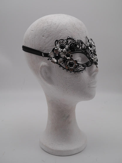 Handmade Victorian Mask – Filigree Metal Masquerade Mask (Bridgerton-Inspired) Gothic Filigree Masquerade
