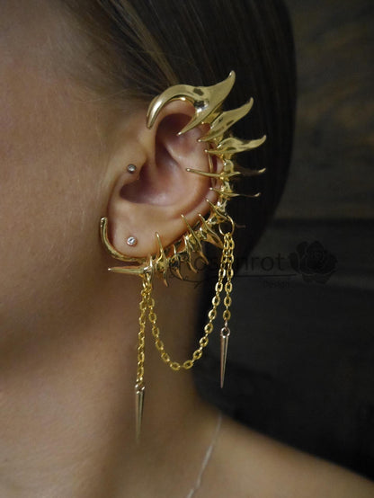 K-Pop Earcuff – Left Ear – Handmade - Ohrring - Fantasy - Gothic