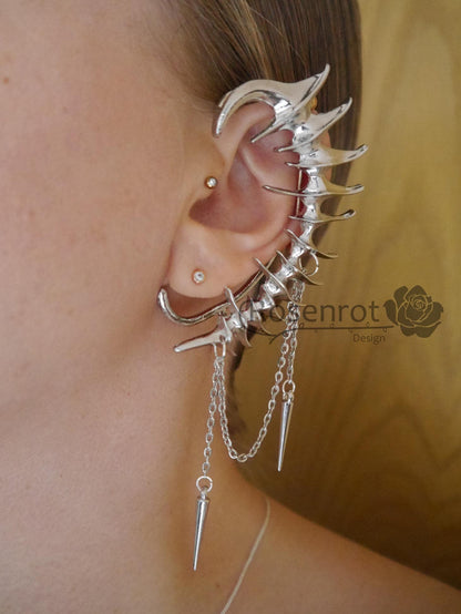 K-Pop Earcuff – Left Ear – Handmade - Ohrring - Fantasy - Gothic