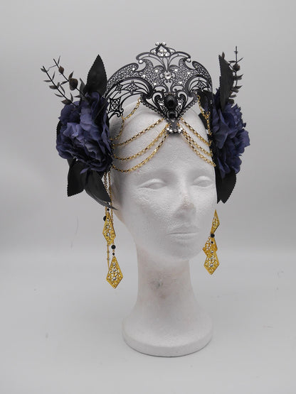 Dark romantic gothic headpiece - vampire diadem - mystic fairy Crown