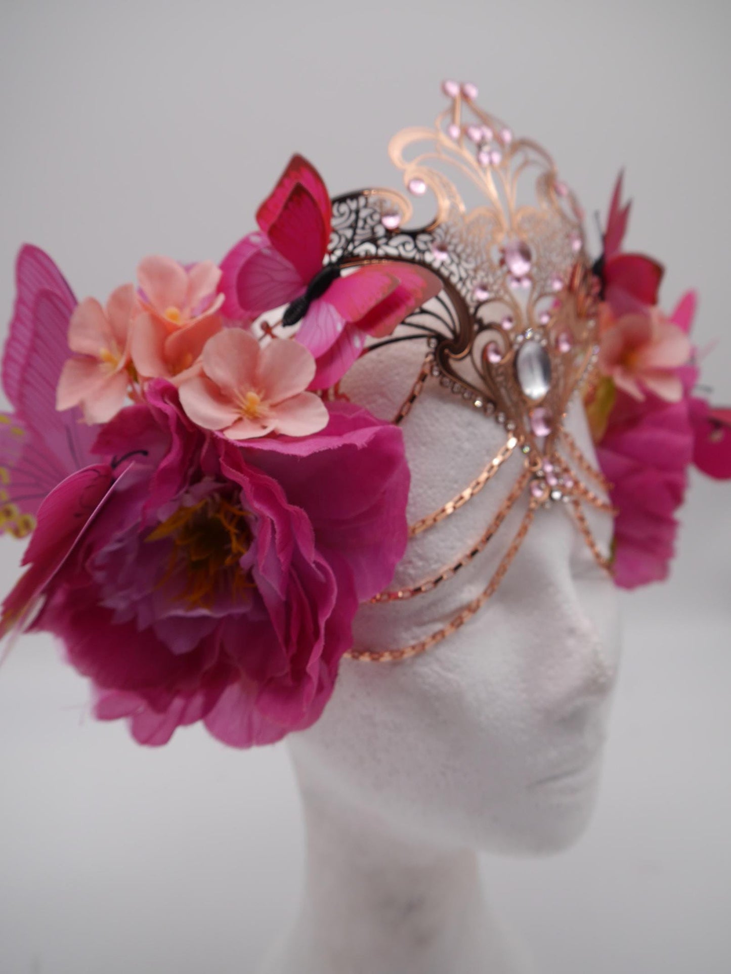 Romantic fairy butterfly headpiece - elv diadem - mystic Crown ~ Flower Diadem