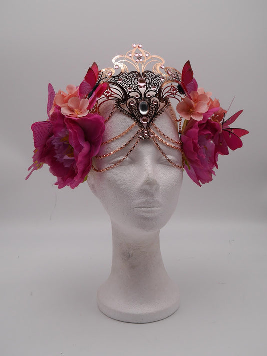 Romantic fairy butterfly headpiece - elv diadem - mystic Crown ~ Flower Diadem