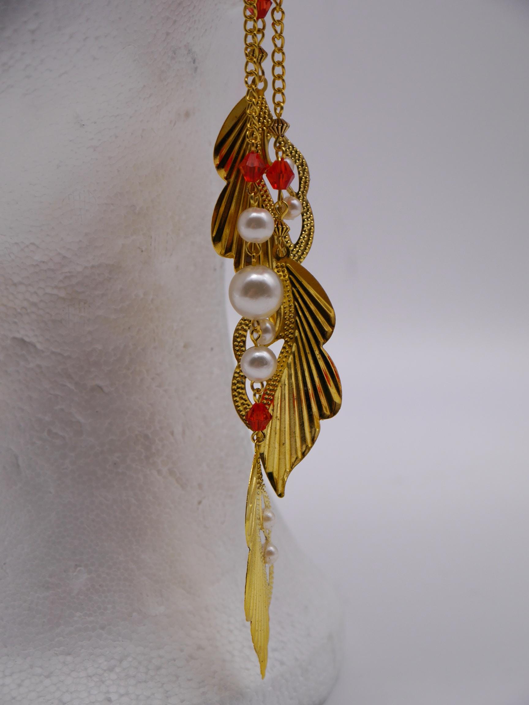 red Romantic fairy headpiece - elv diadem - mystic Crown