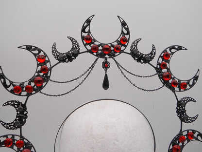 Vampire Moonshine Halo ~ Gothic Crown ~ black Royal Metal ~ vampir ~ Krone ~ Kranz ~ Kopfschmuck ~ Headdress ~ Fantasy~ goth