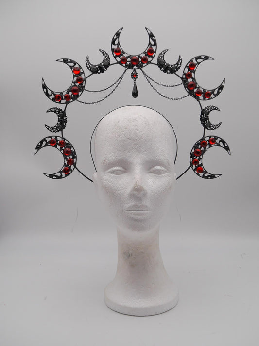 Vampire Moonshine Halo ~ Gothic Crown ~ black Royal Metal ~ vampir ~ Krone ~ Kranz ~ Kopfschmuck ~ Headdress ~ Fantasy~ goth